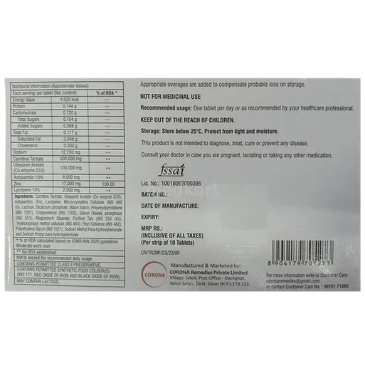 trazer m forte tablet 10's